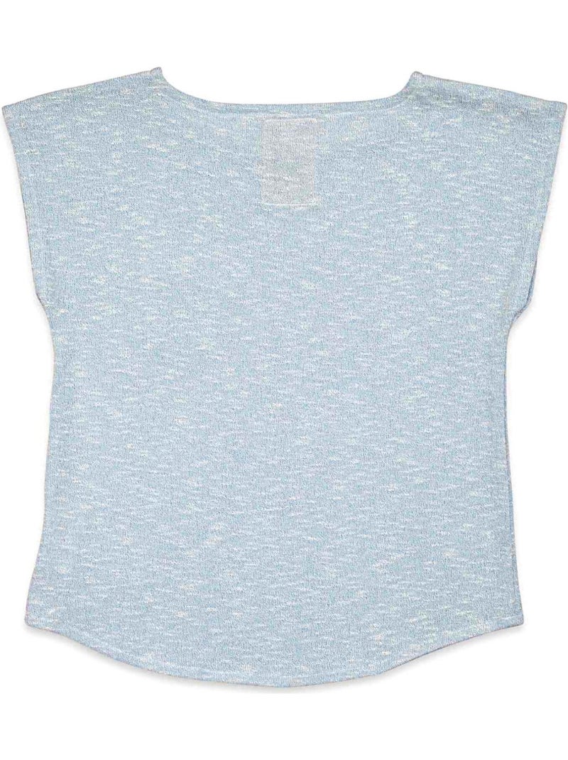 T-shirt Été   Coton Effet Bambou     LILI - La Faute à Voltaire Bleu Gris - Kiabi
