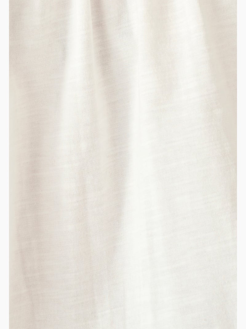 T-shirt ethnique pur coton - Damart Blanc - Kiabi