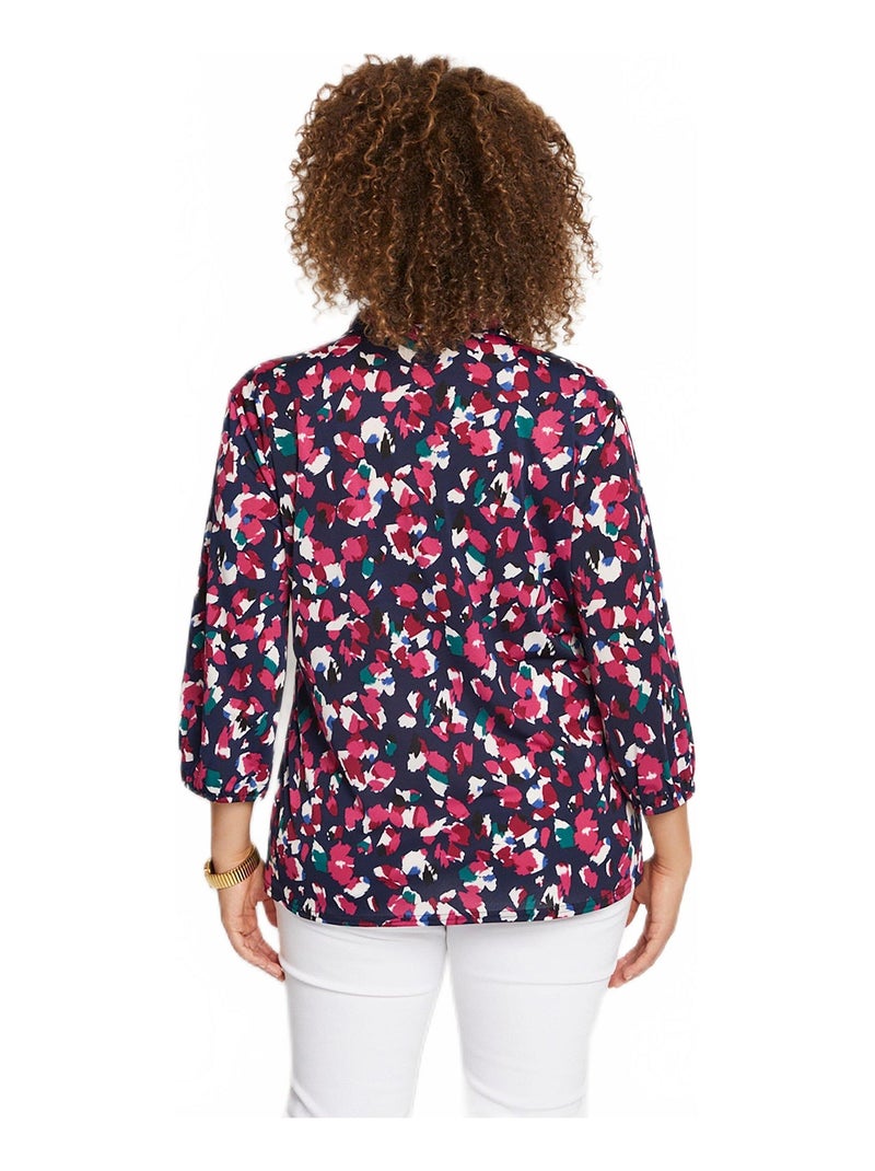 T-shirt évasé court manches 3/4 Rose - Kiabi