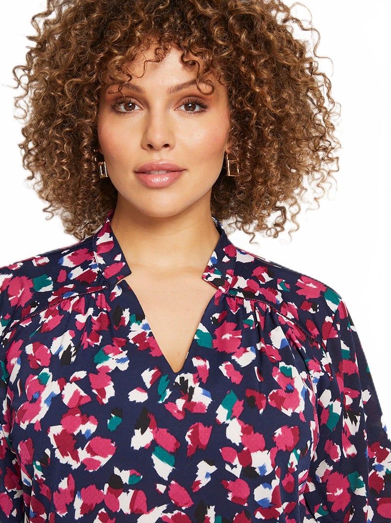 T-shirt évasé court manches 3/4 Rose - Kiabi