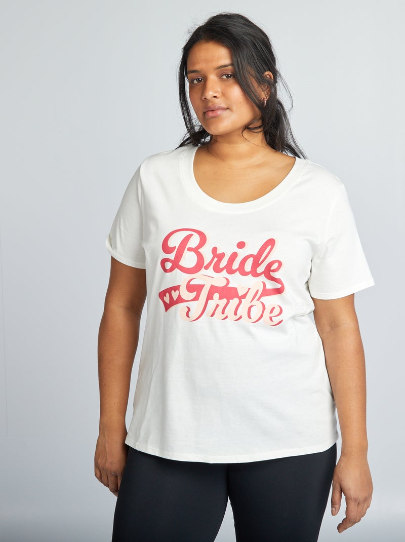 T-shirt EVJF manches courtes Blanc - Kiabi