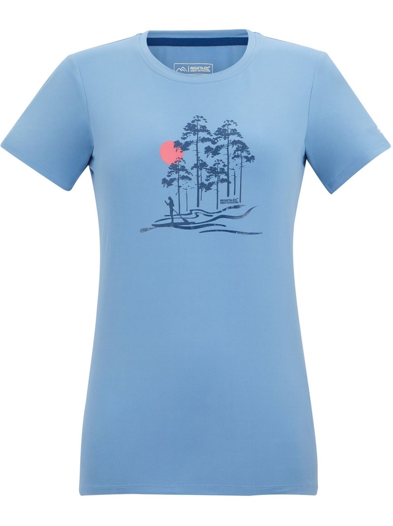T-shirt extensible manches courtes motif/style arbres fingal - regatta Bleu clair - Kiabi