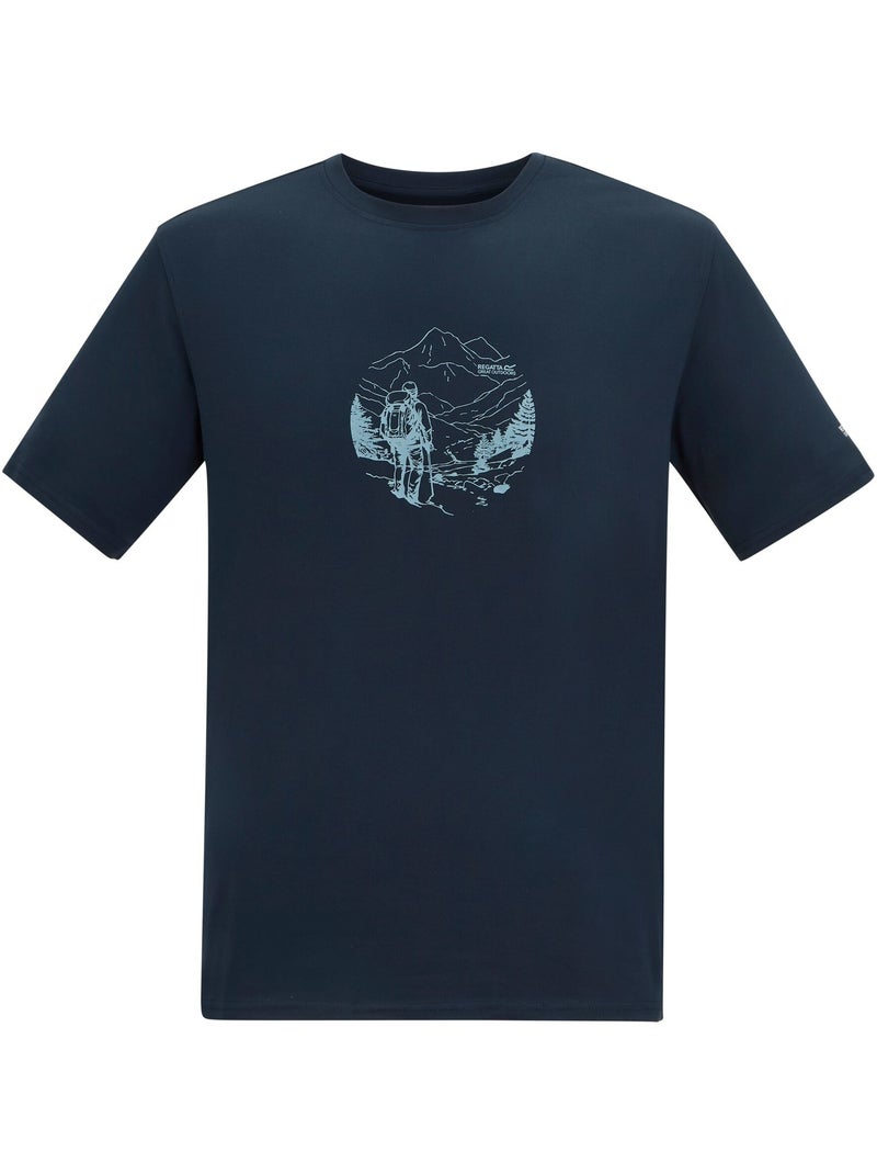 T-shirt extensible manches courtes motif/style dessin au trait fingal - regatta Bleu marine - Kiabi