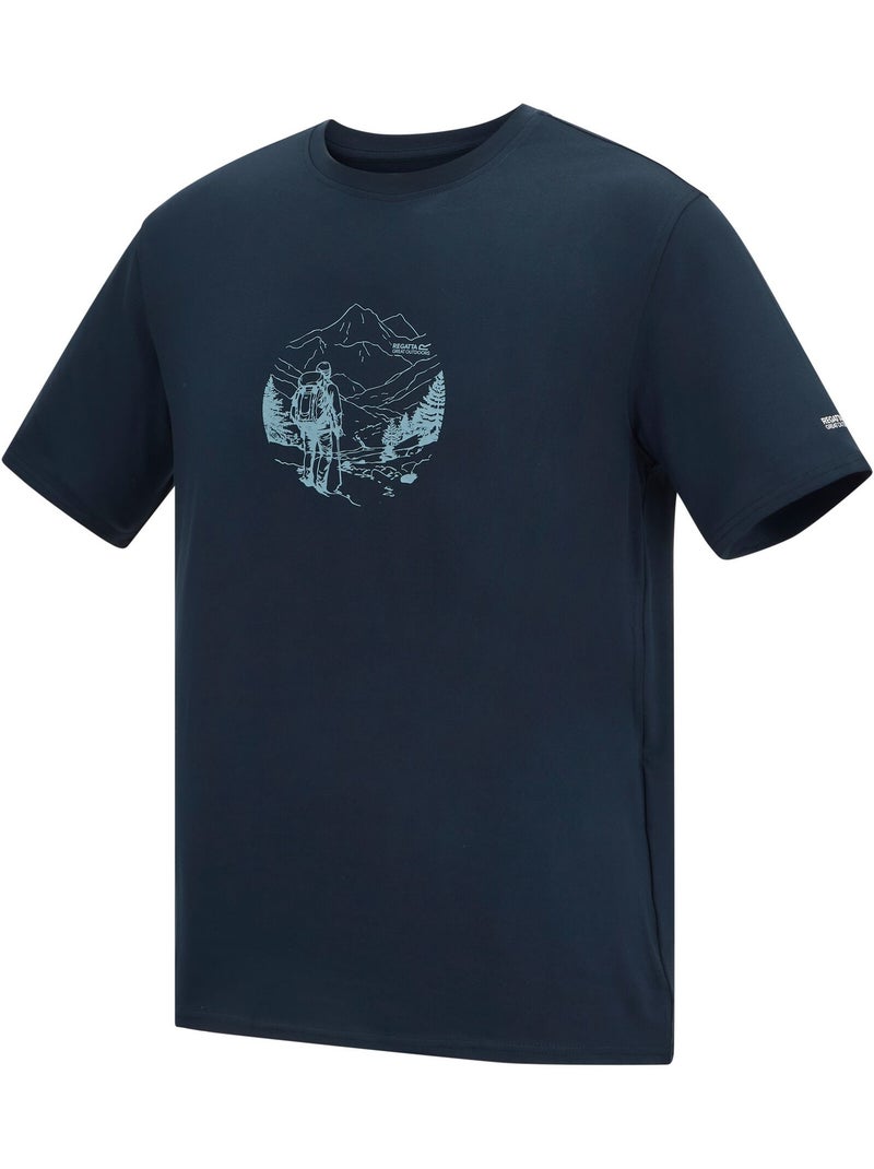 T-shirt extensible manches courtes motif/style dessin au trait fingal - regatta Bleu marine - Kiabi
