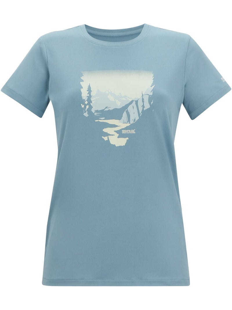 T-shirt extensible manches courtes motif/style paysage fingal - regatta Bleu clair - Kiabi