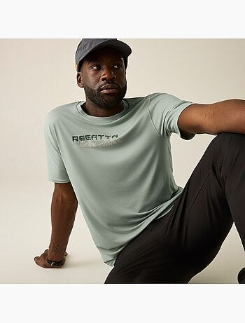 T-shirt extensible manches courtes motif/style texte - regatta