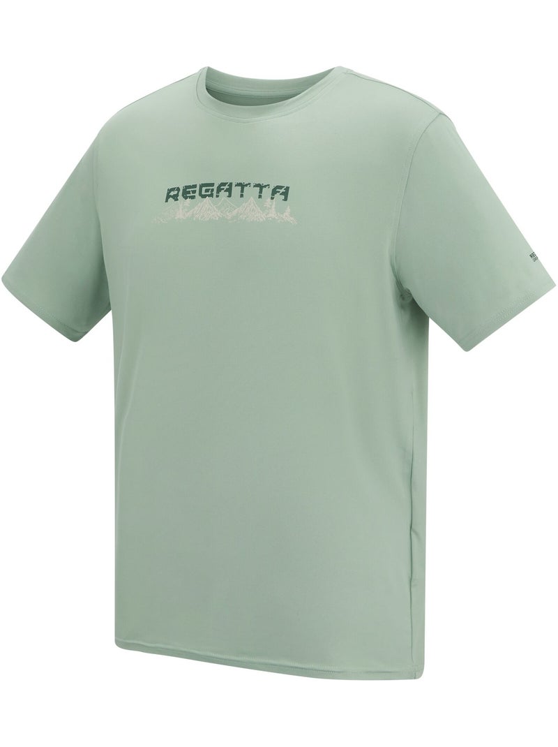 T-shirt extensible manches courtes motif/style texte - regatta Vert pastel - Kiabi