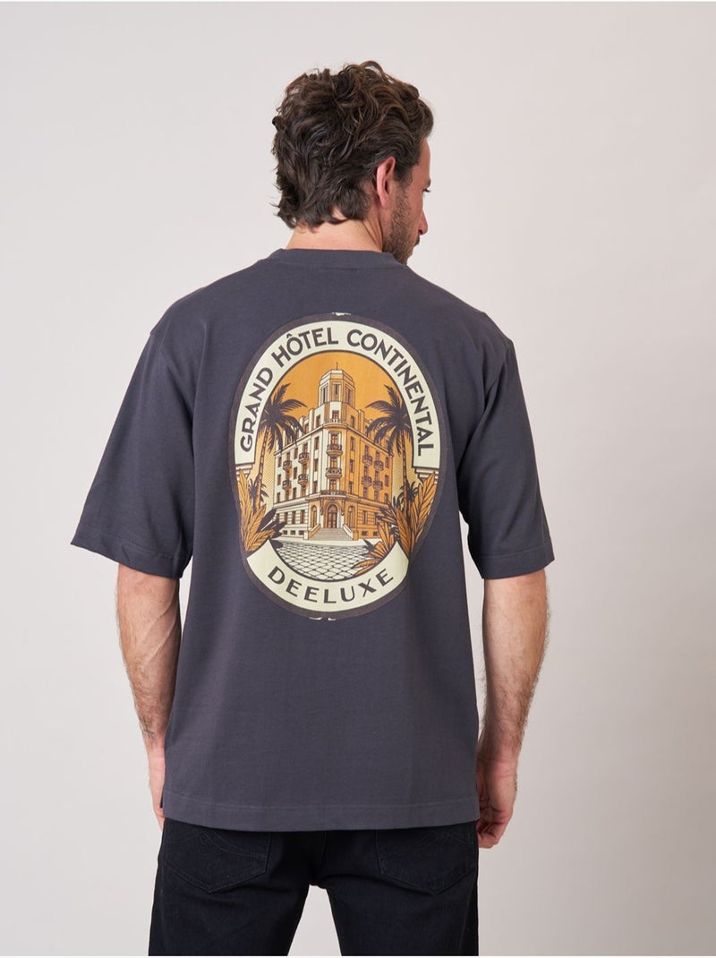 T-shirt extra loose homme en 100% coton 'deeluxe' gris anthracite - Kiabi