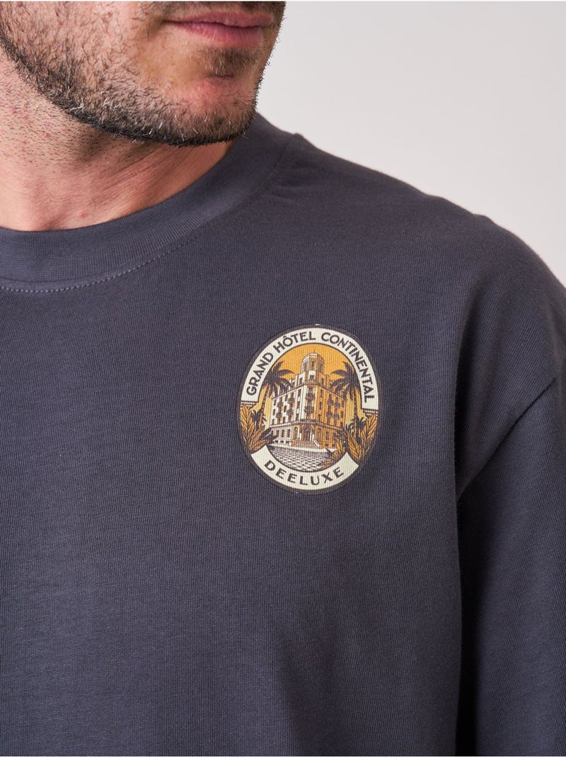 T-shirt extra loose homme en 100% coton 'deeluxe' gris anthracite - Kiabi