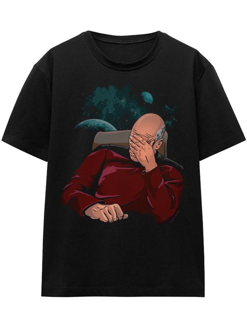 T-shirt facepalm - star trek Noir - Kiabi