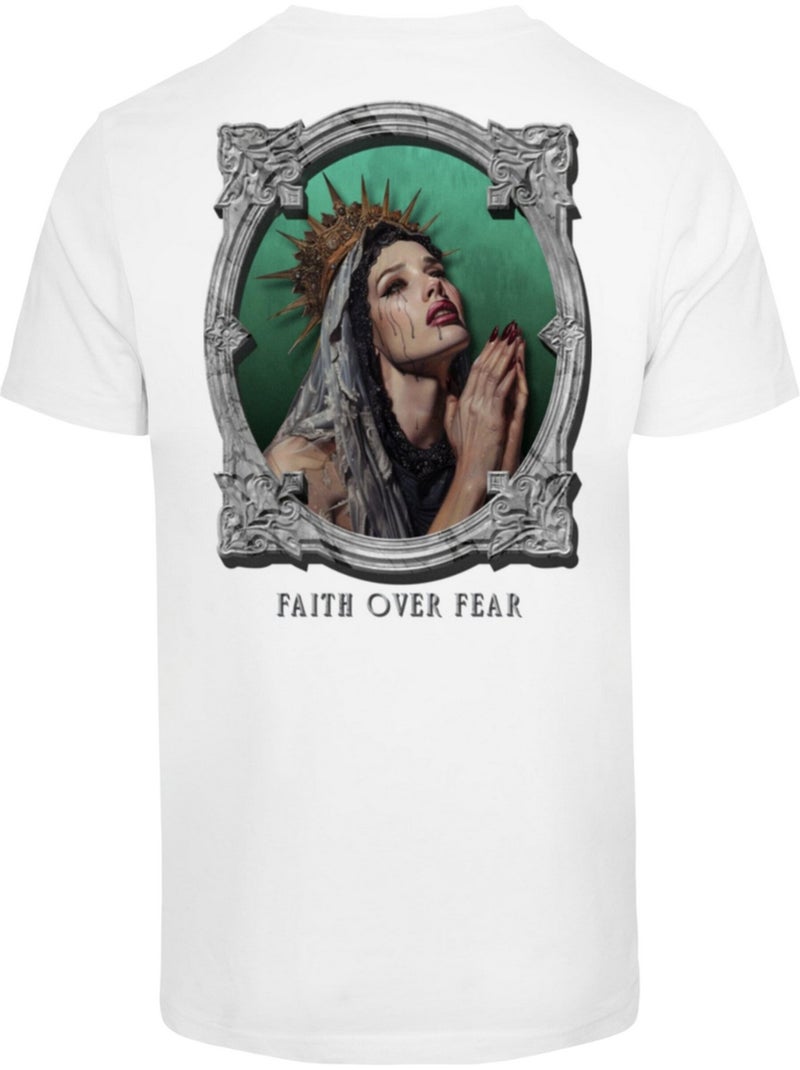 T-shirt faith over fear - mister tee Blanc - Kiabi