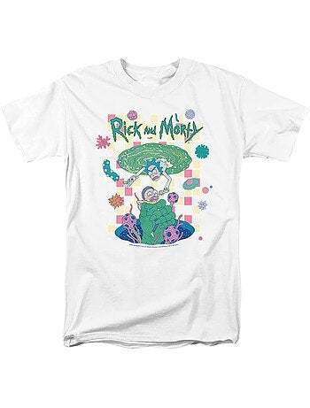 T-shirt falling portals - rick et morty