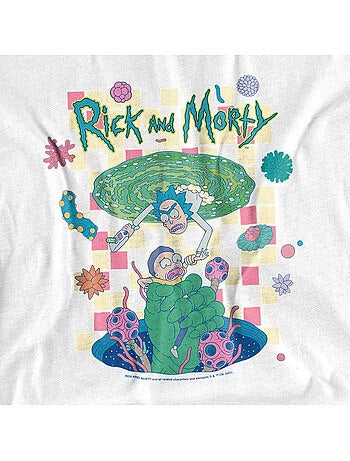 T-shirt falling portals - rick et morty