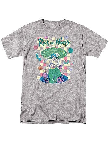 T-shirt falling portals - rick et morty