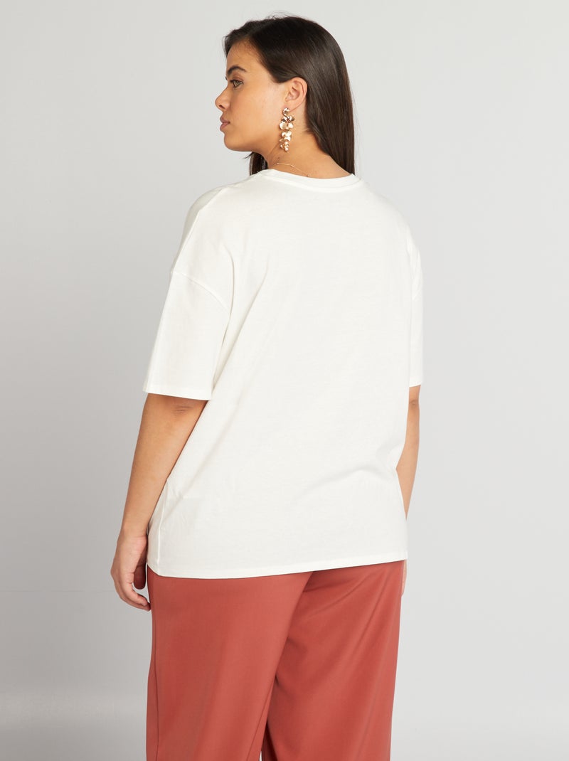 T-shirt 'famille' manches courtes Blanc 'family club' - Kiabi