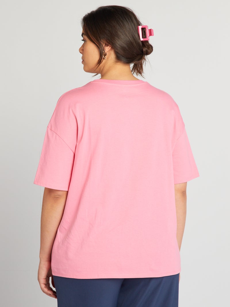 T-shirt 'famille' manches courtes Rose - Kiabi