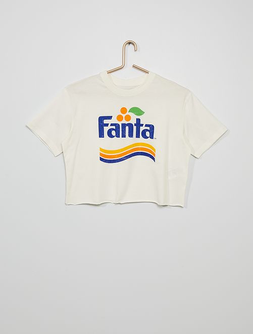 T-shirt 'Fanta'                             blanc 
