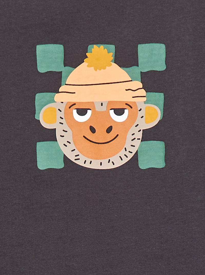 T-shirt fantaisie - Grafik Edition Gris - Kiabi