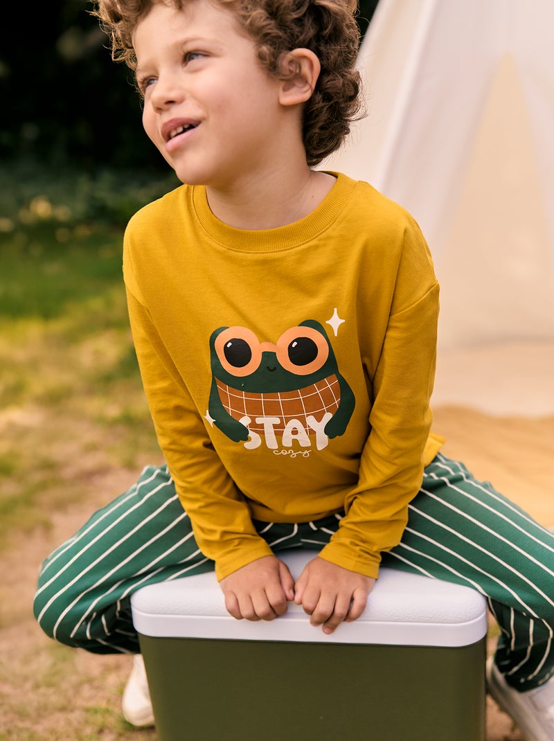 T-shirt fantaisie - Grafik Edition Jaune - Kiabi