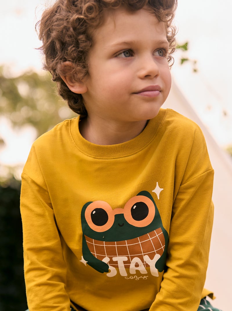 T-shirt fantaisie - Grafik Edition Jaune - Kiabi