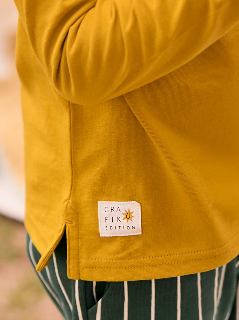 T-shirt fantaisie - Grafik Edition Jaune - Kiabi