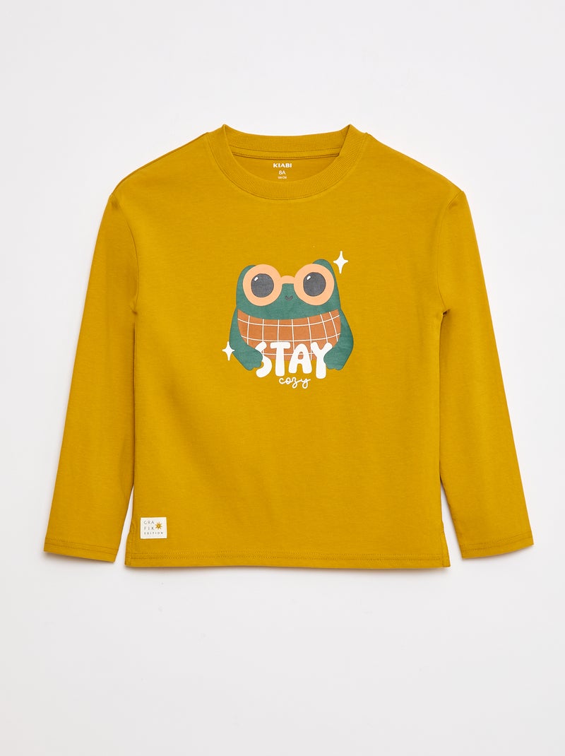 T-shirt fantaisie - Grafik Edition Jaune - Kiabi