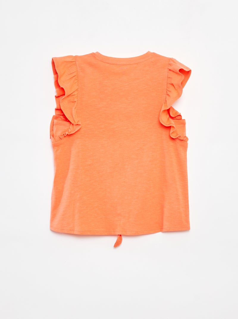 T-shirt Basique Orange George Pour Garçon - Coton, Manches Courtes, Taille 4-5 Ans
