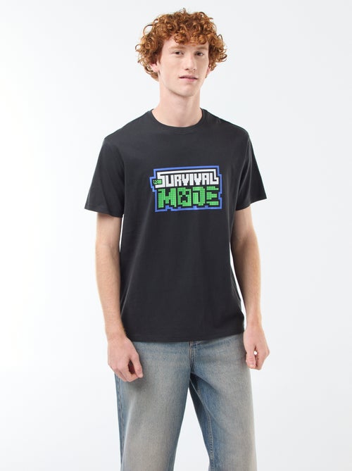 T-shirt 'Fashion UK' 'Minecraft' en coton - Kiabi