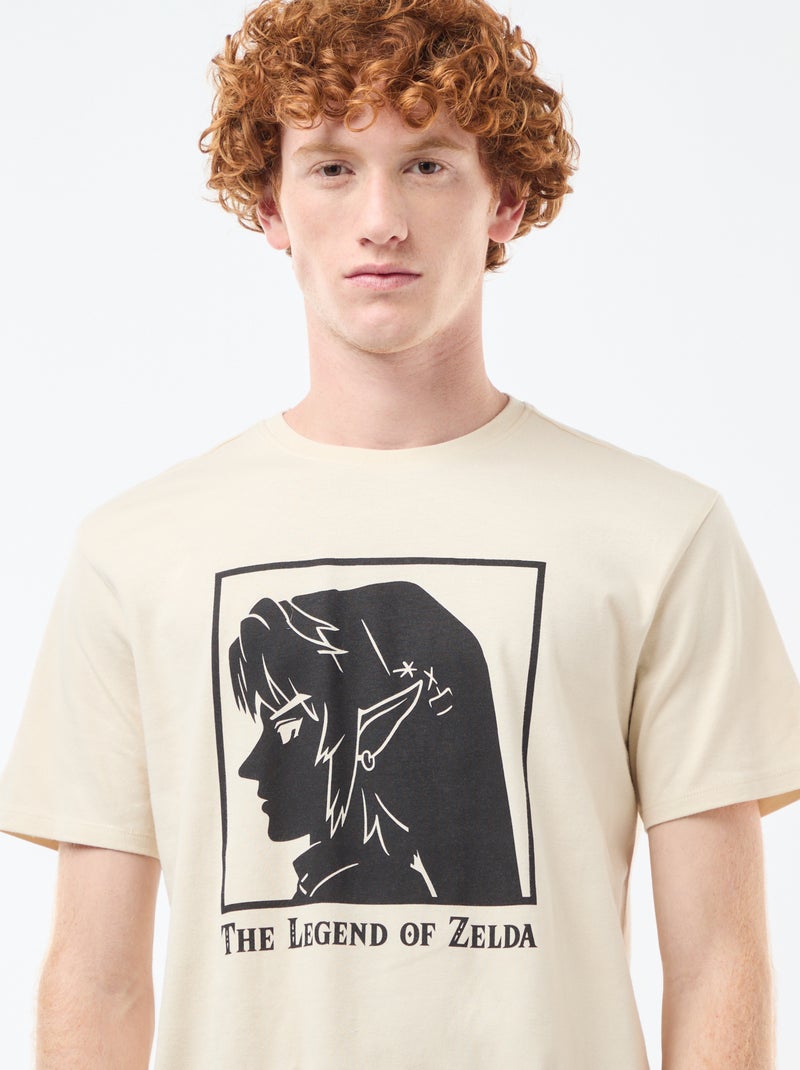 T-shirt 'Fashion UK' 'Zelda' en coton Beige - Kiabi