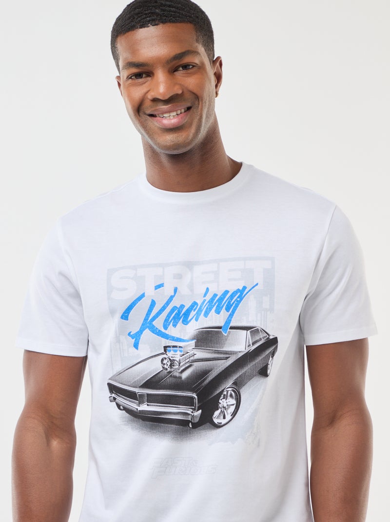 T-shirt 'Fast and Furious' à manches courtes Blanc - Kiabi