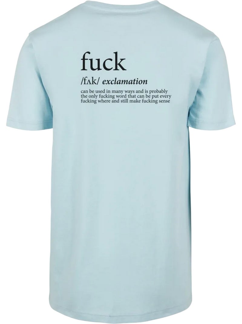 T-shirt fck - mister tee Bleu méditerranée - Kiabi