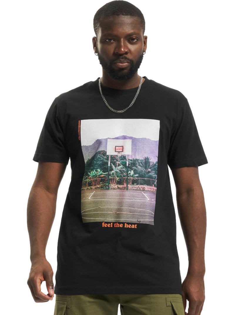 T-shirt feel the heat - mister tee Noir - Kiabi