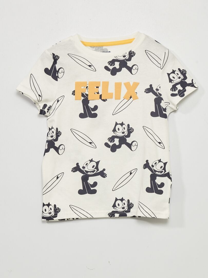 T-shirt 'Felix The cat' manches courtes Blanc - Kiabi