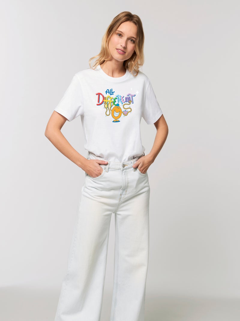 T-shirt Femme - ALL DIFFERENT Blanc - Kiabi