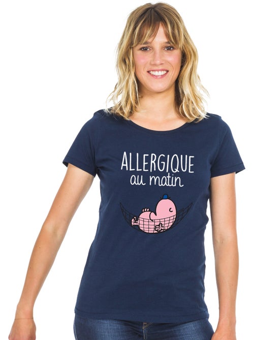 T-shirt Femme - ALLERGIQUE AU MATIN - Kiabi