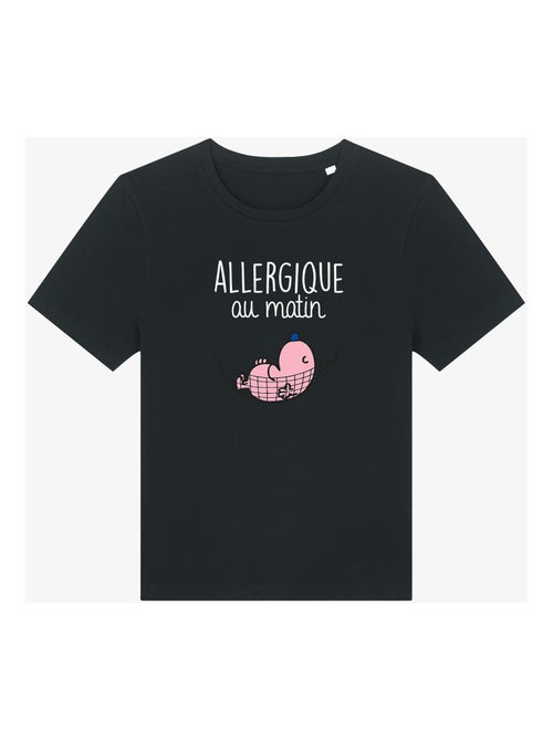 T-shirt Femme - ALLERGIQUE AU MATIN - Kiabi