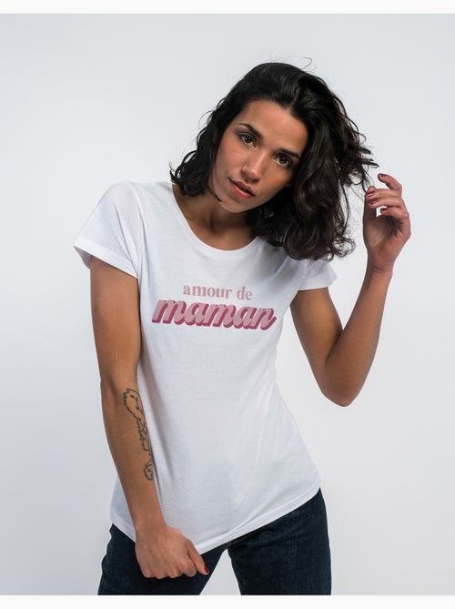 T-shirt Femme - AMOUR DE MAMAN - Kiabi
