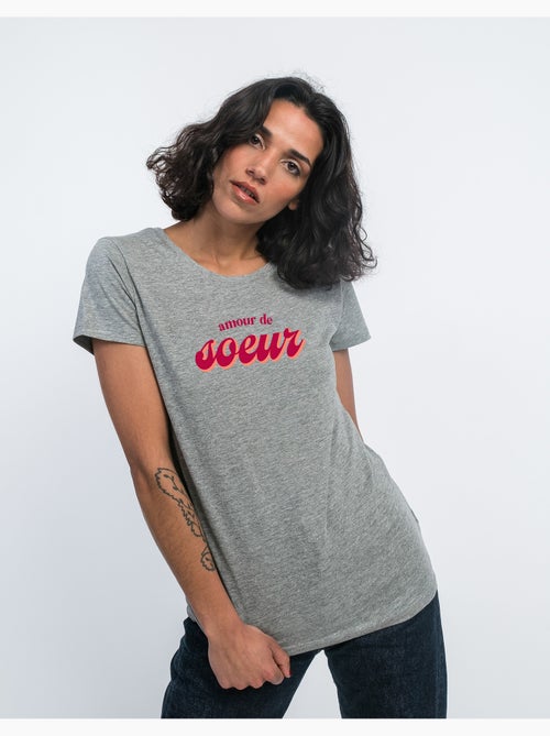 T-shirt Femme - AMOUR DE SOEUR - Kiabi