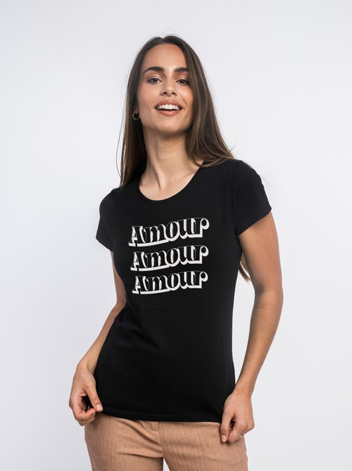 T-shirt Femme - AMOUR FACE - Kiabi