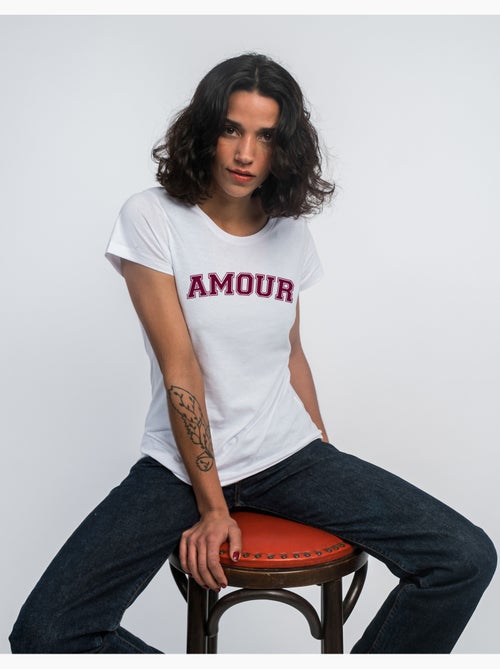 T-shirt Femme - AMOUR TYPO USA - Kiabi