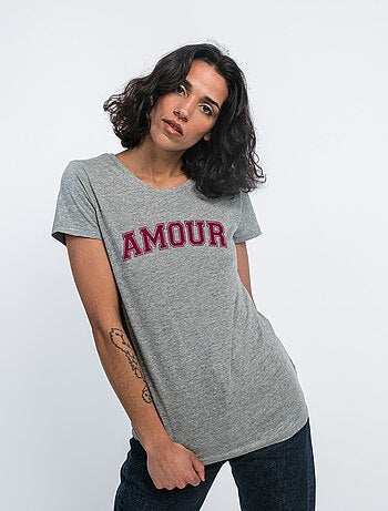 T-shirt Femme - AMOUR TYPO USA