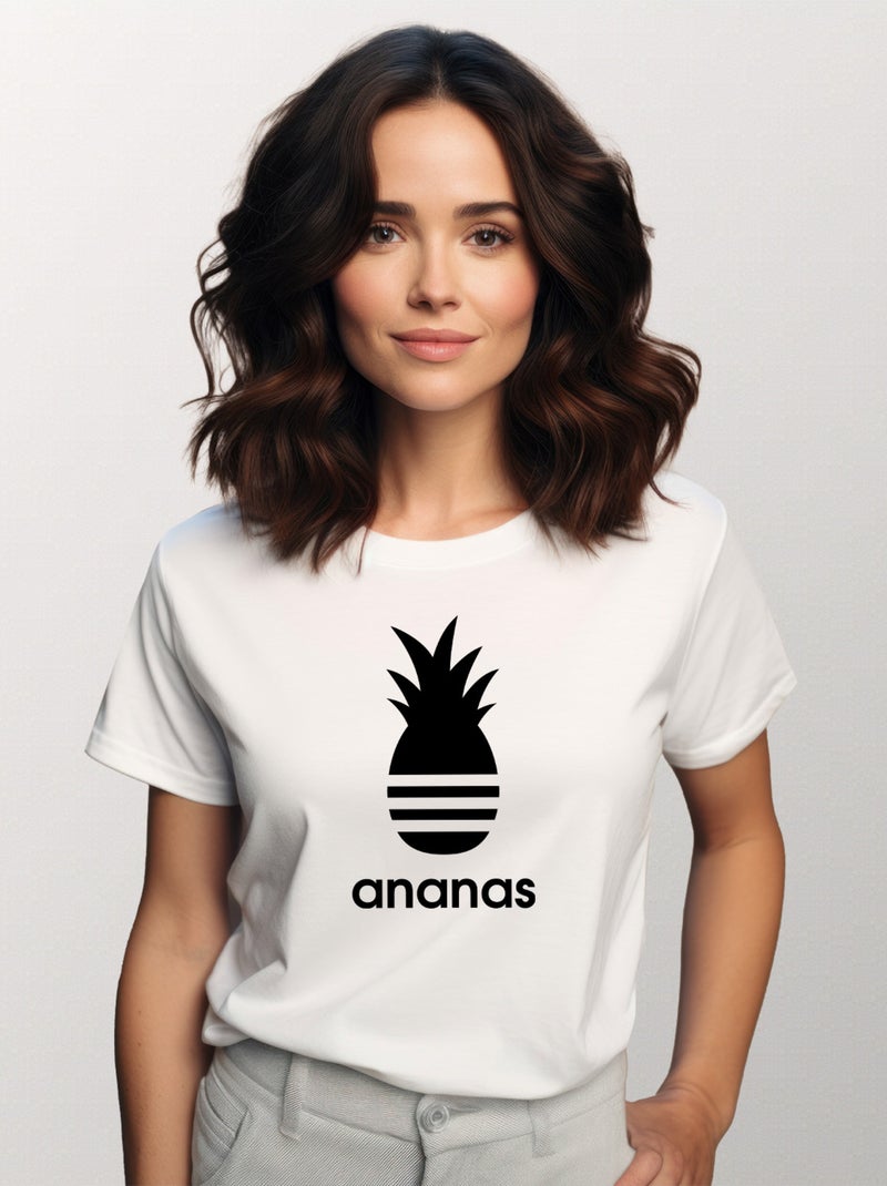 T-shirt Femme - ANANAS Blanc - Kiabi