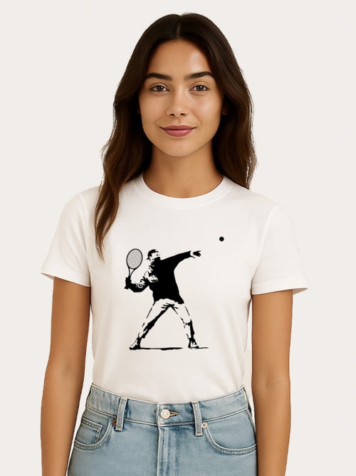 T-shirt Femme - APOH BANKSY TENNIS - Kiabi