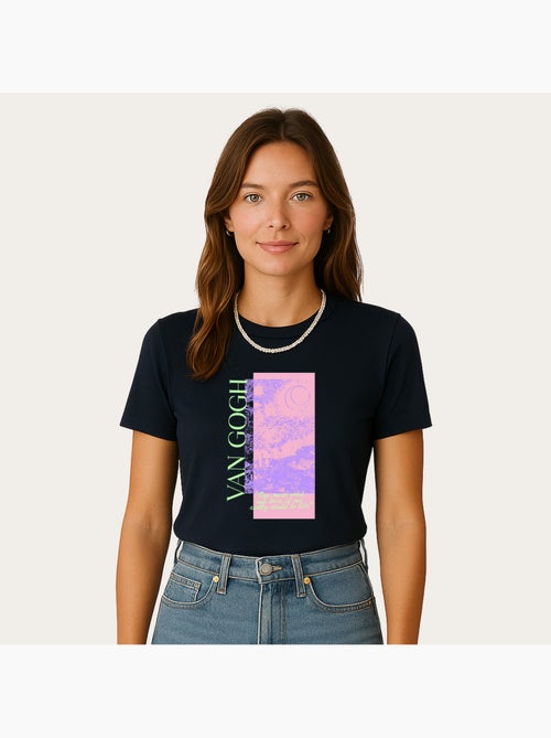 T-shirt Femme - APOH VAN GOGH STARRY NIGHT SCRIBBLE - Kiabi