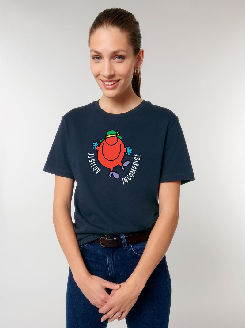 T-shirt Femme - ARTISTE INCOMPRISE Bleu marine - Kiabi