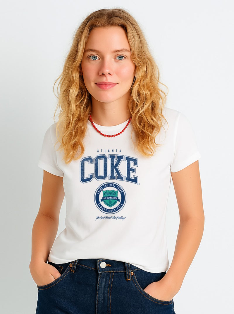T-shirt Femme - ATLANTA COKE Blanc - Kiabi