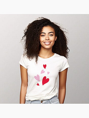 T-shirt femme - back many hearts