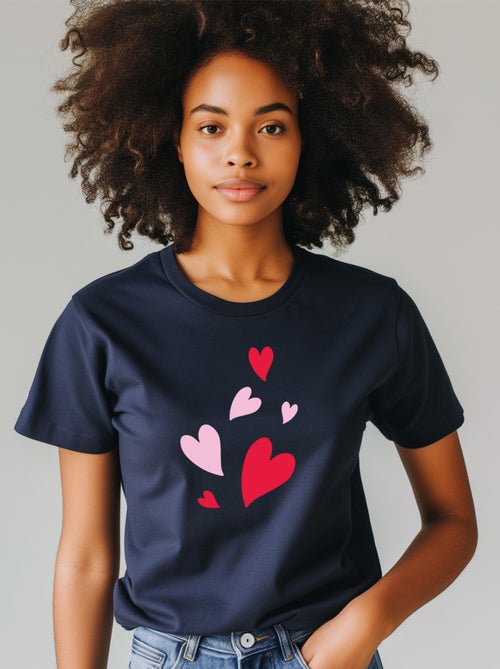 T-shirt Femme - BACK MANY HEARTS - Kiabi