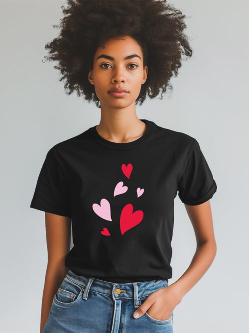 T-shirt Femme - BACK MANY HEARTS - Kiabi