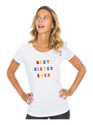 T-shirt Femme - BEST SISTER EVER COLORÉE WAF
